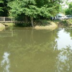 Le pont qui mène au potager