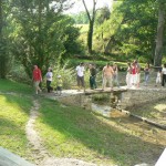 les visiteurs sur le pont