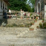 L'escalier pour aller sous le moulin